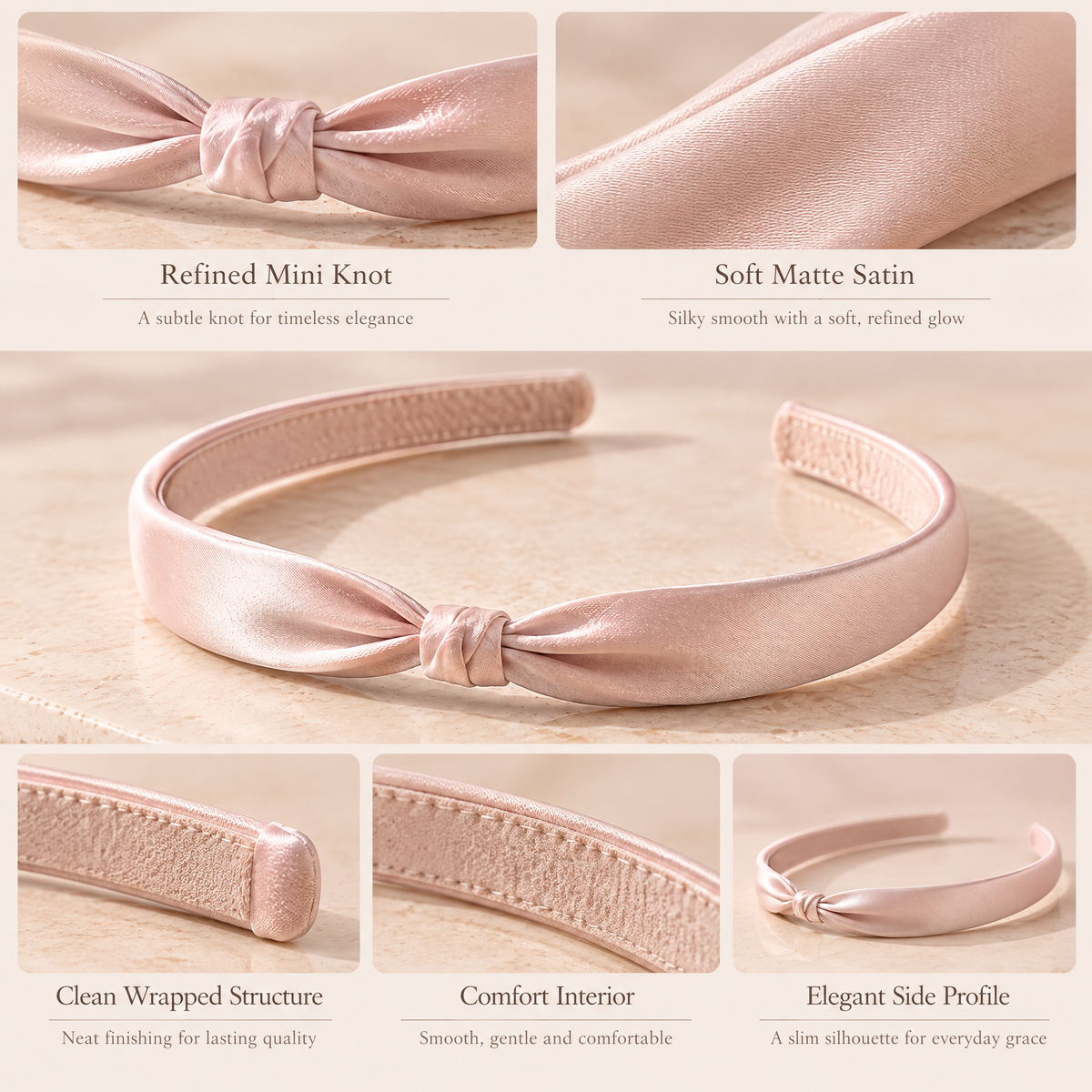 Braxtonel™ Satin-Look Knot Headband