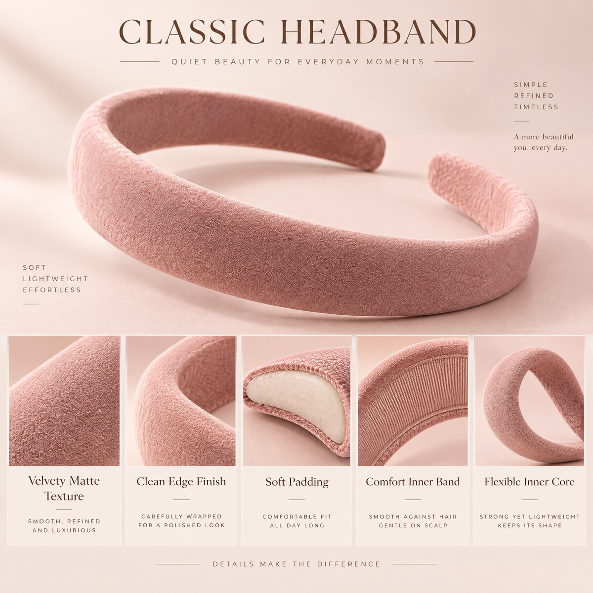 Braxtonel™ Textured Blush Headband