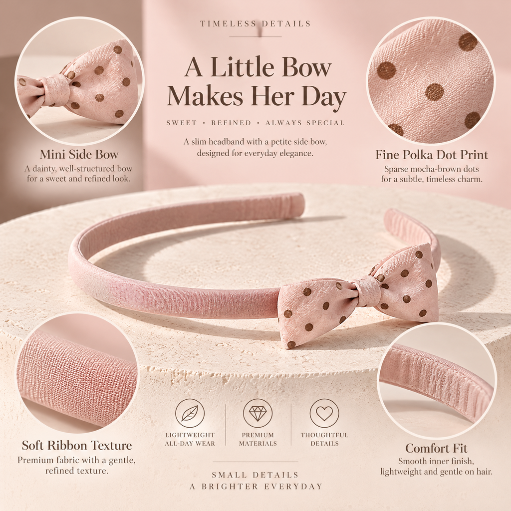 Braxtonel™ Polka Dot Bow Headband