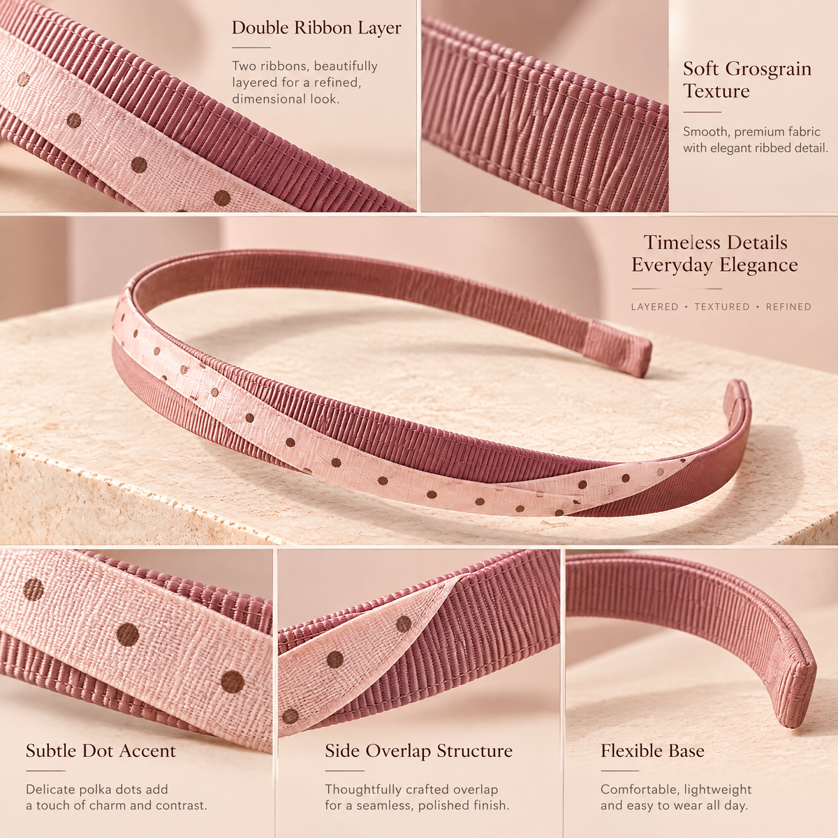 Braxtonel™ Slim Polka Dot Headband