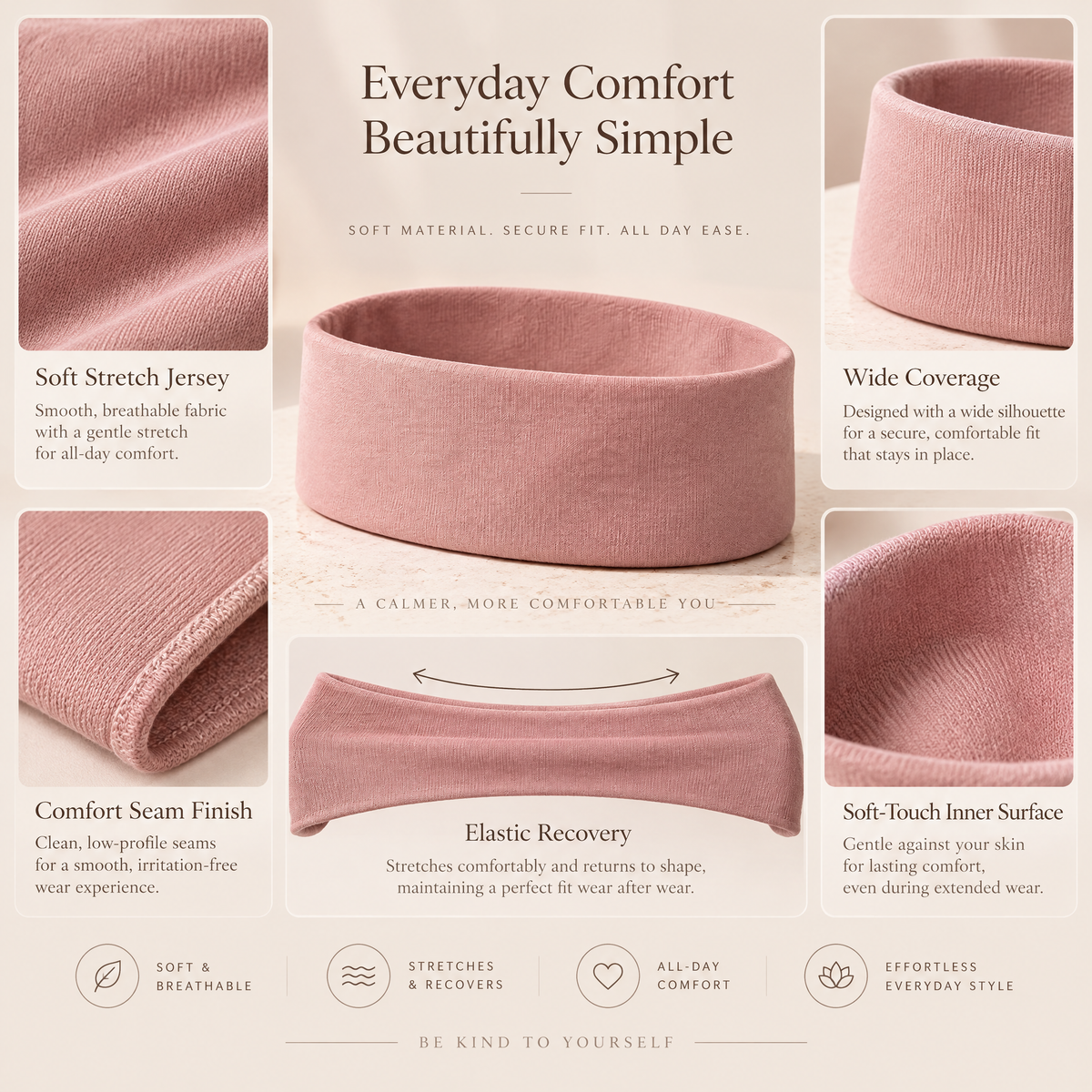 Braxtonel™ Wide Blush Headwrap